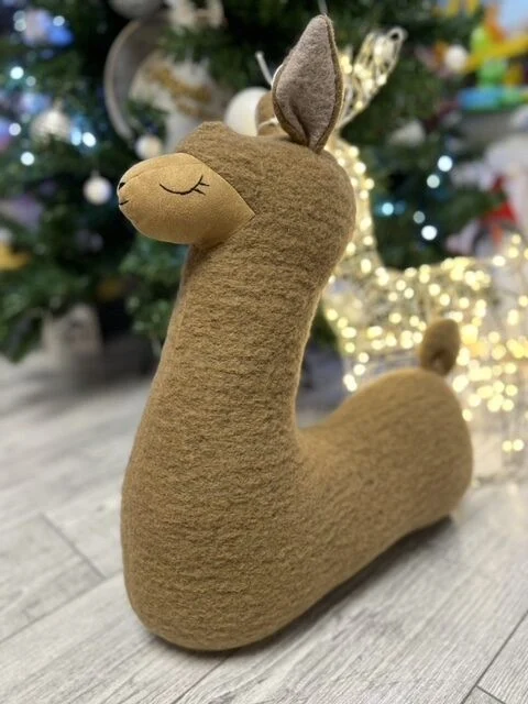 Alpaca Toy Pillow with Llama Wool, Handmade, photo 2