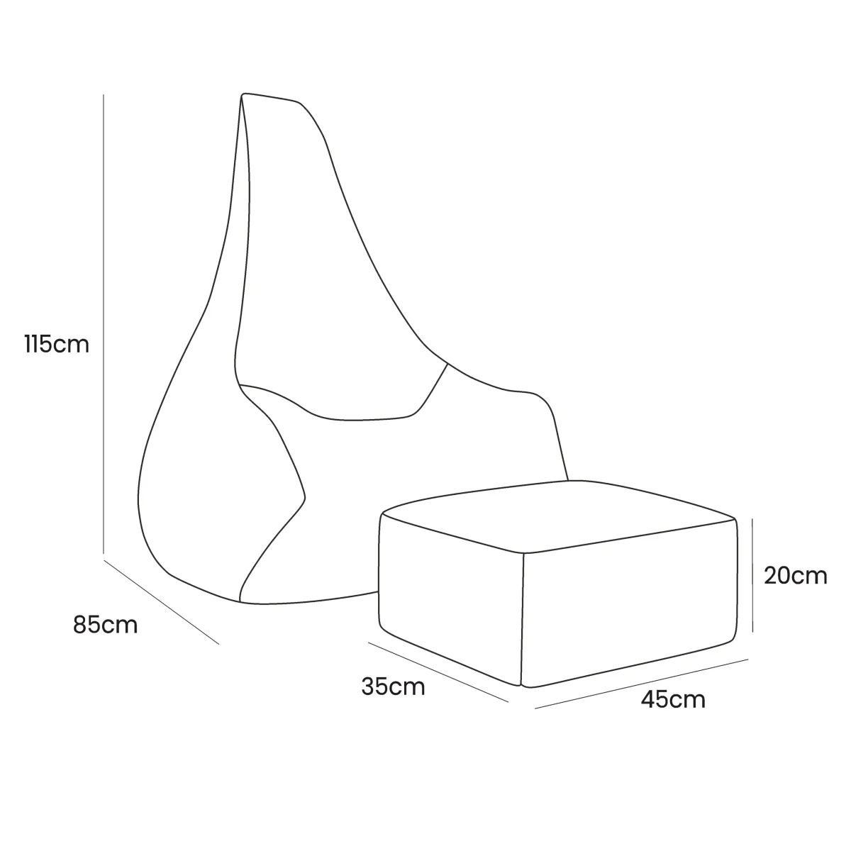 MeowBaby Tearo — Bean Bag with Footrest, photo 2
