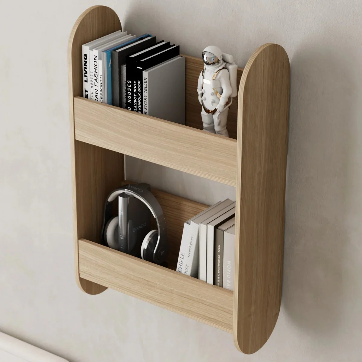 Ewart Woods Capsule — Wall-Mounted Wooden Bookshelf