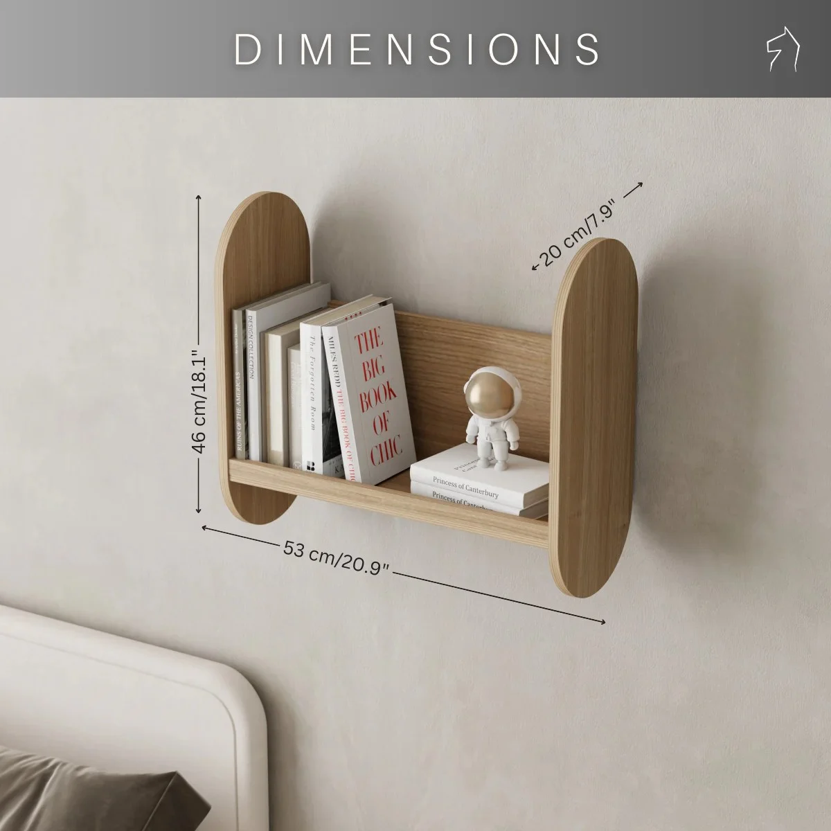 Ewart Woods Capsule — Wall-Mounted Wooden Bookshelf