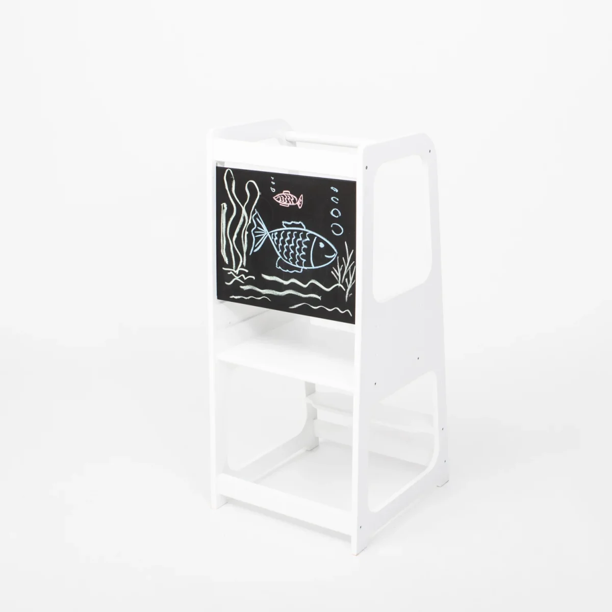 Helper Tower with Blackboard Panel — White