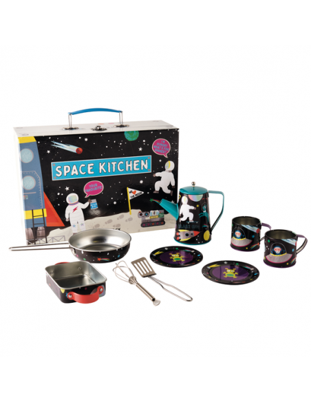 Space Tea & Cooking Set in Metal Case, 10 pcs