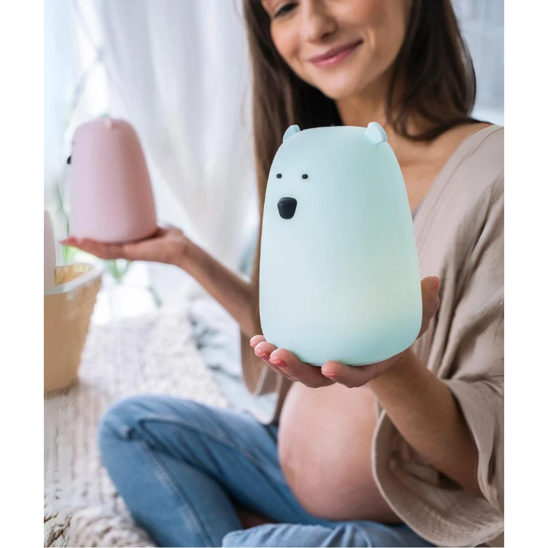 Big Bear Silicone Lamp with Remote, Blue, photo 4