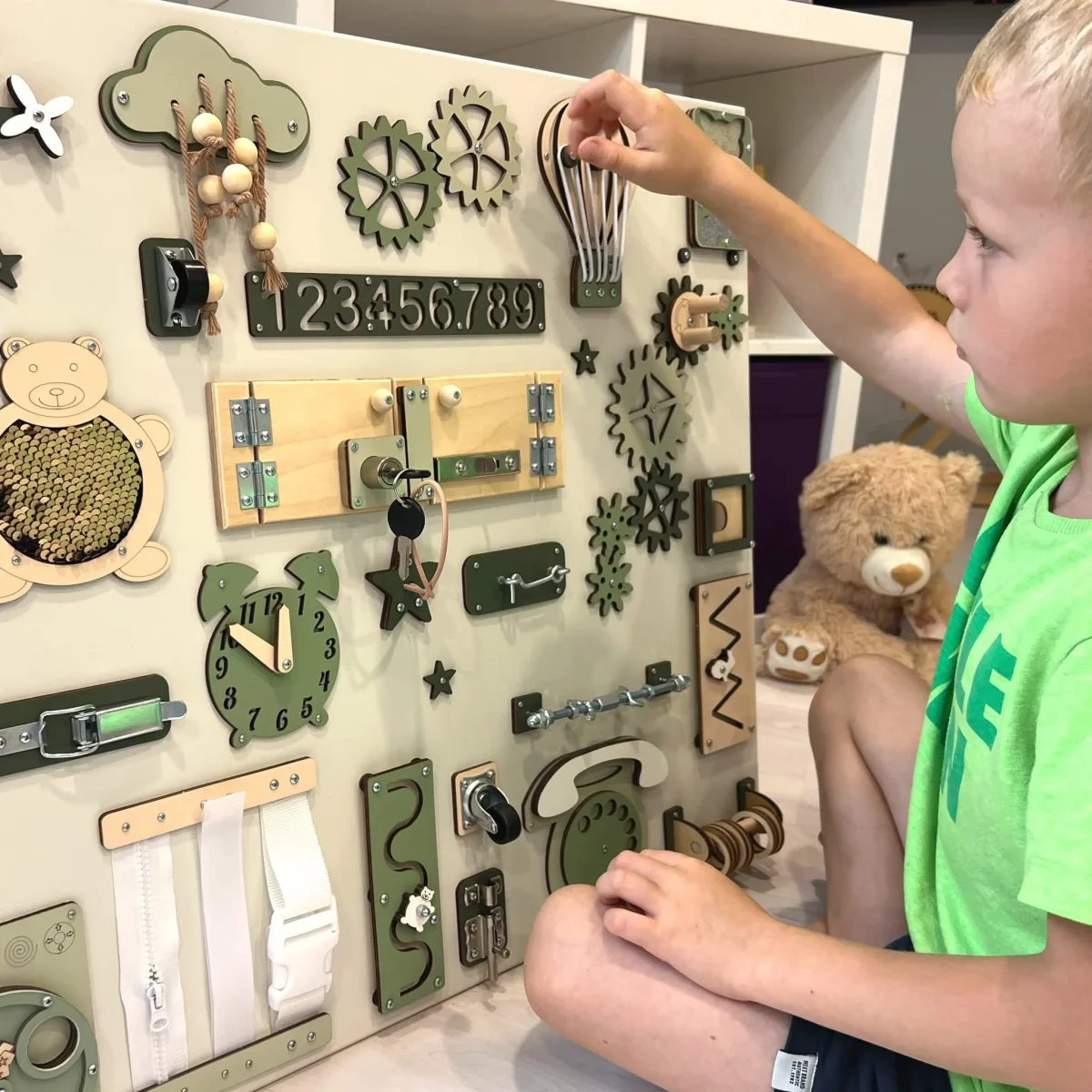 Large Montessori Busy Board, 60 × 70 cm, photo 4