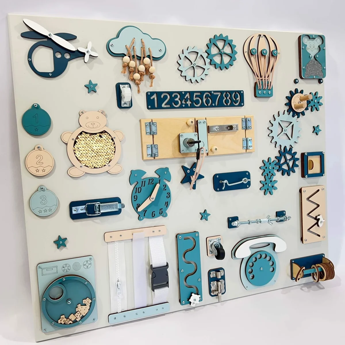 Large Montessori Busy Board, 60 × 70 cm, photo 2