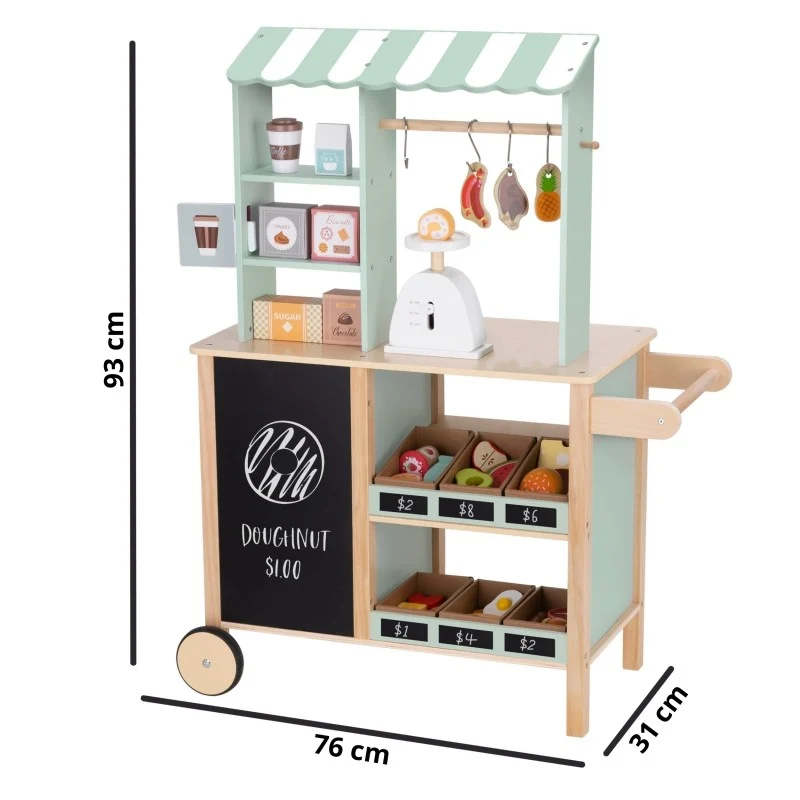 Large Multifunctional Wooden Food Truck Stand, 73 pcs, photo 21