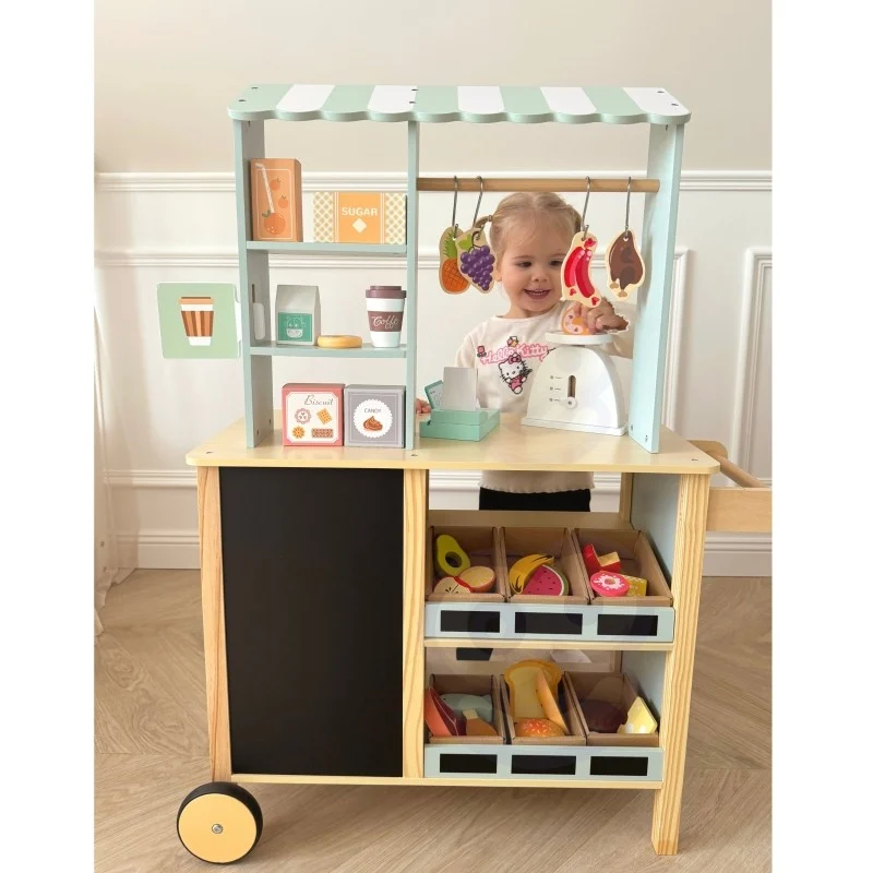 Large Multifunctional Wooden Food Truck Stand, 73 pcs, photo 12