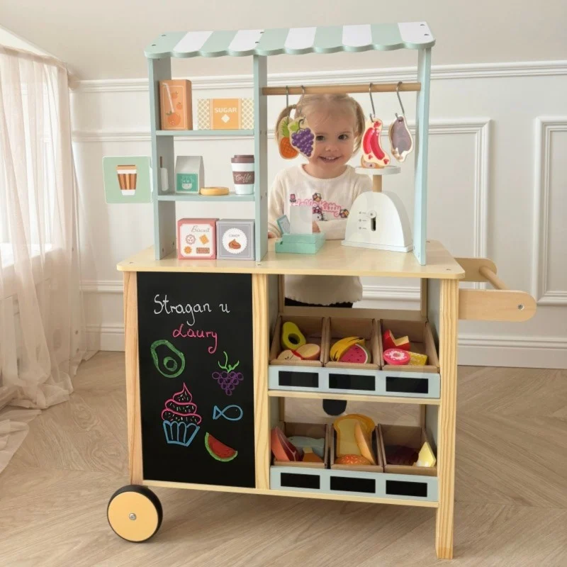 Large Multifunctional Wooden Food Truck Stand, 73 pcs, photo 14