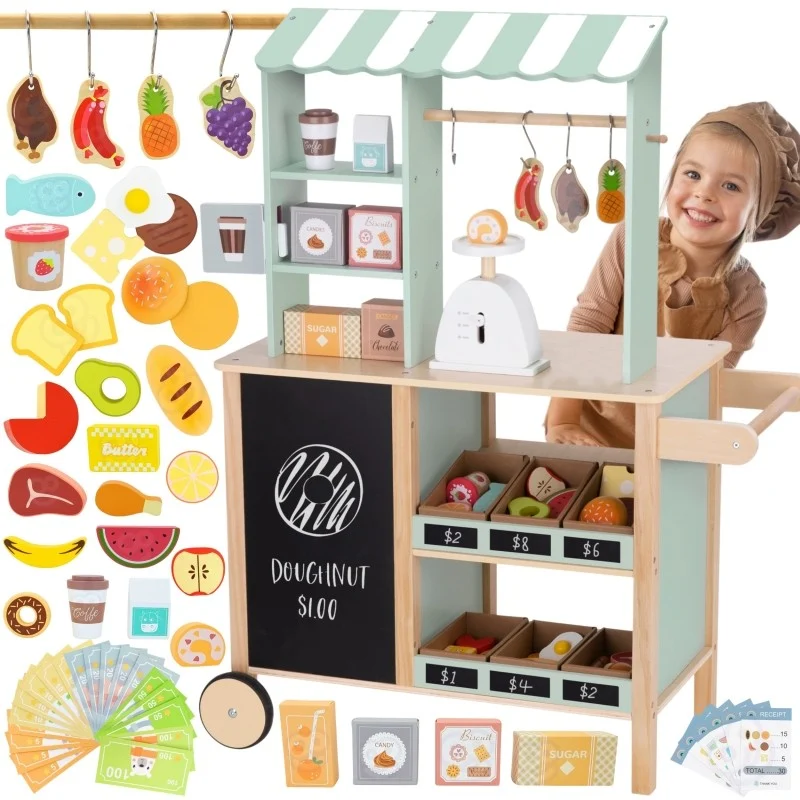 Large Multifunctional Wooden Food Truck Stand, 73 pcs, photo 18