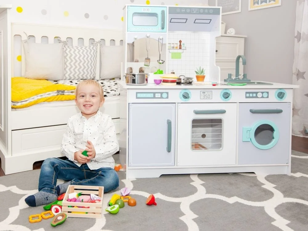 Large Wooden Play Kitchen with Accessories, photo 3