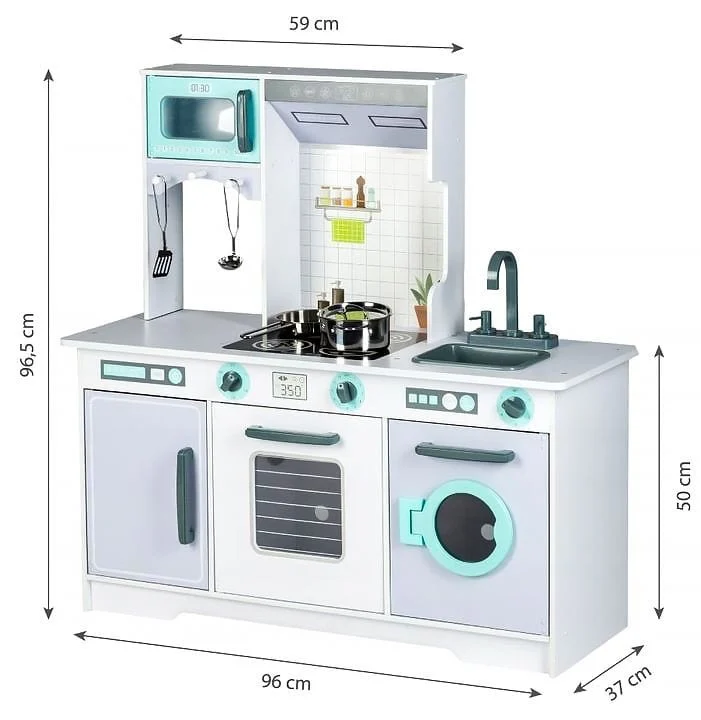 Large Wooden Play Kitchen with Accessories, photo 8