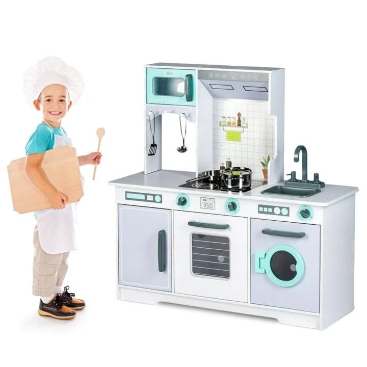 Large Wooden Play Kitchen with Accessories, photo 2