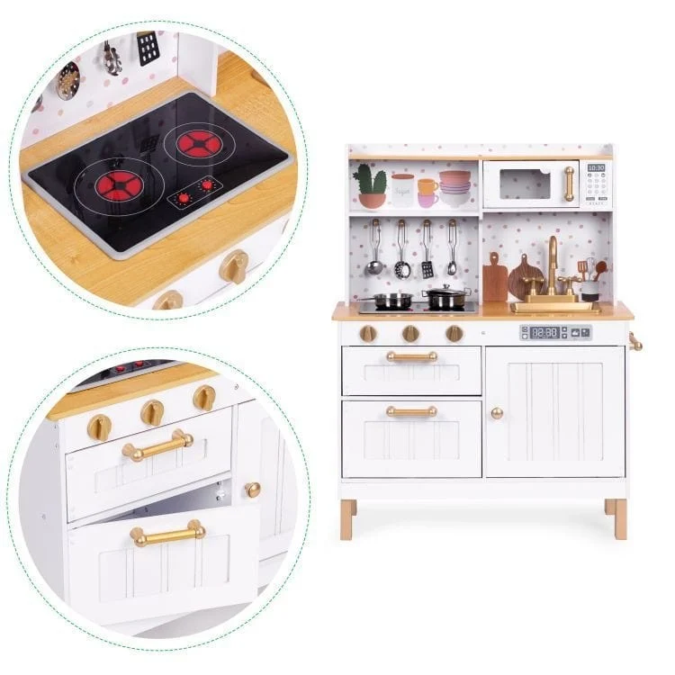 Large Wooden Play Kitchen with Sounds and LED, photo 4