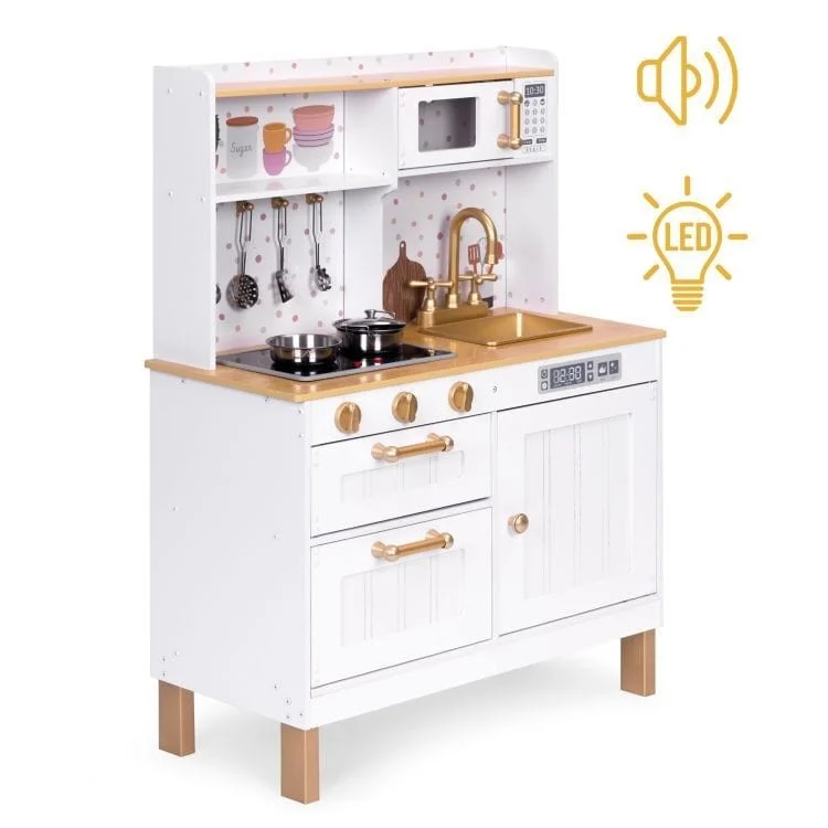 Large Wooden Play Kitchen with Sounds and LED, photo 8