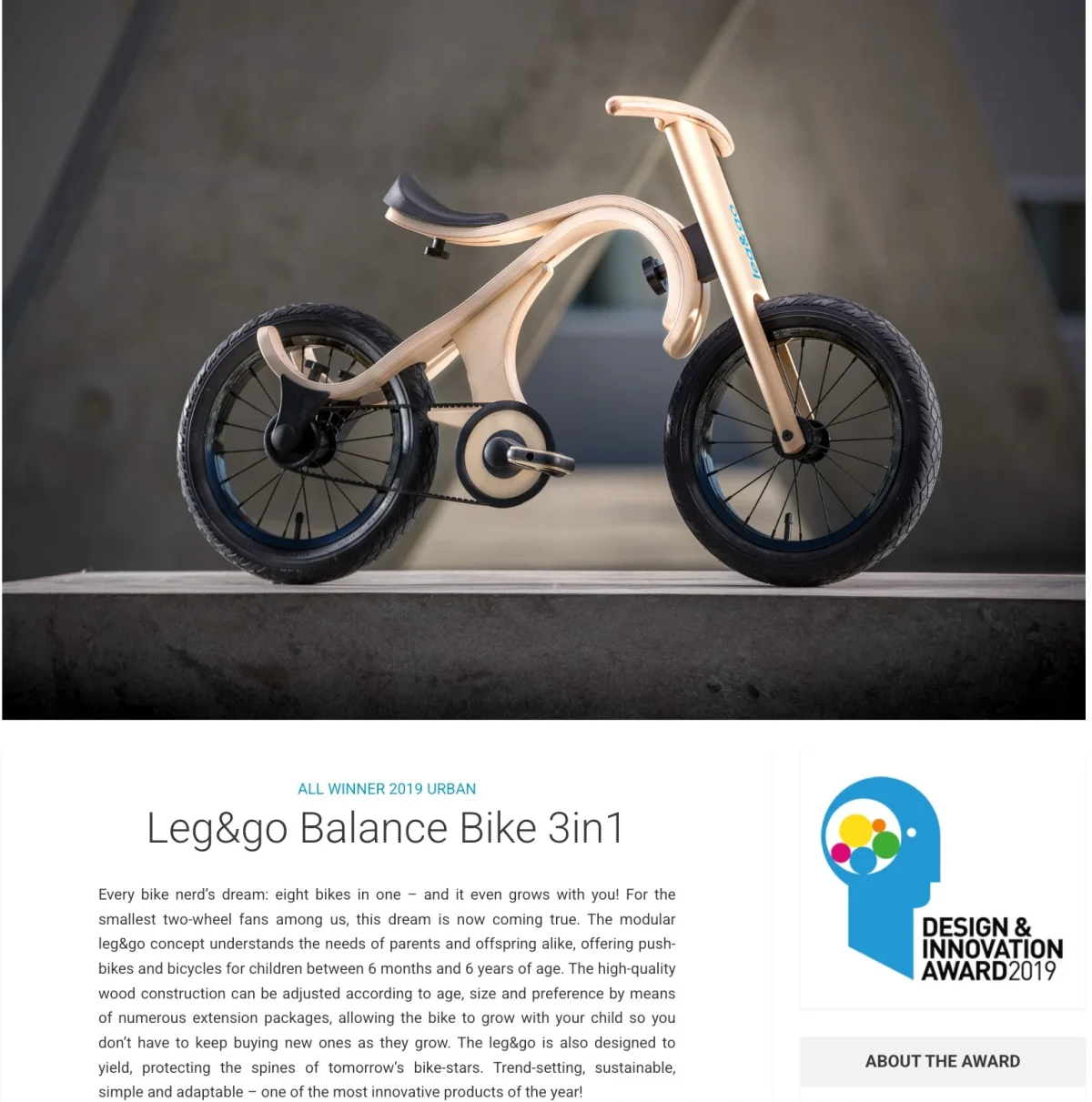 leg&go 3in1 — Wooden Balance Bike, photo 8