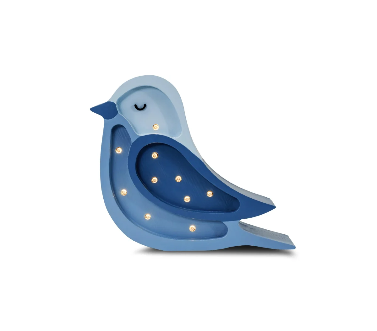 Little Lights Bird Mini — Wooden Night Light — Blue