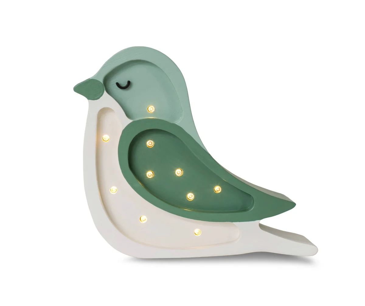 Little Lights Bird Mini — Wooden Night Light — Green