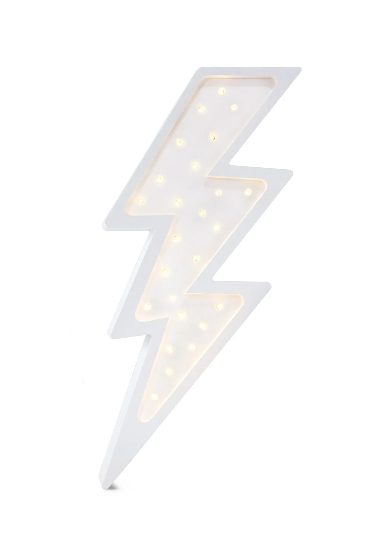 Little Lights Bolt — Wooden Night Light — White