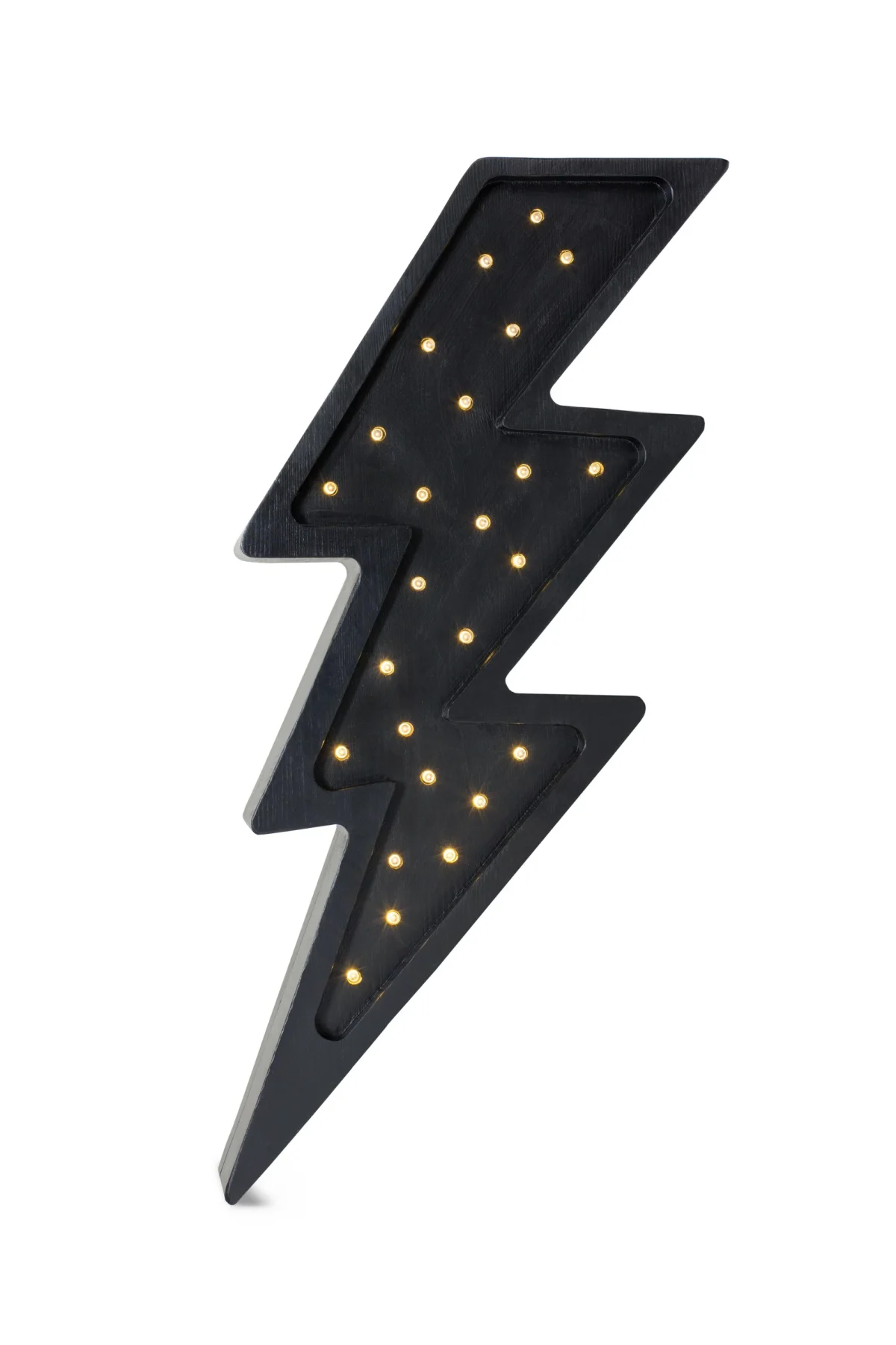 Little Lights Bolt — Wooden Night Light — black