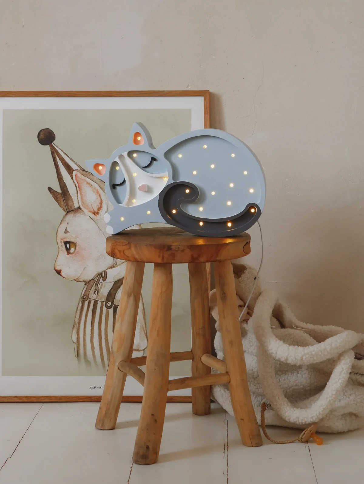 Little Lights Cat — Wooden Night Light, photo 2