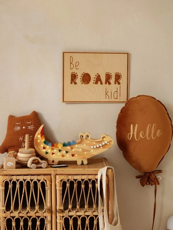 Little Lights Crocodile — Wooden Night Light, photo 3