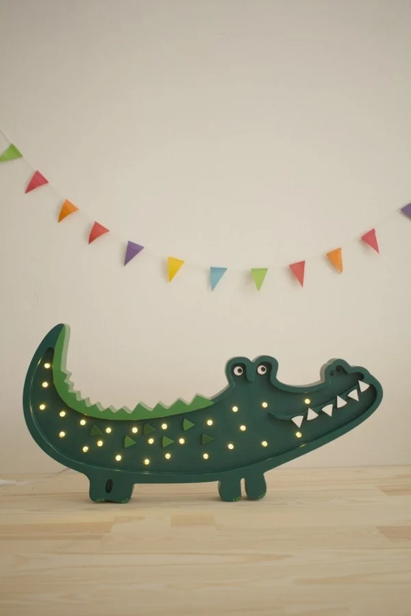 Little Lights Crocodile — Wooden Night Light, photo 4
