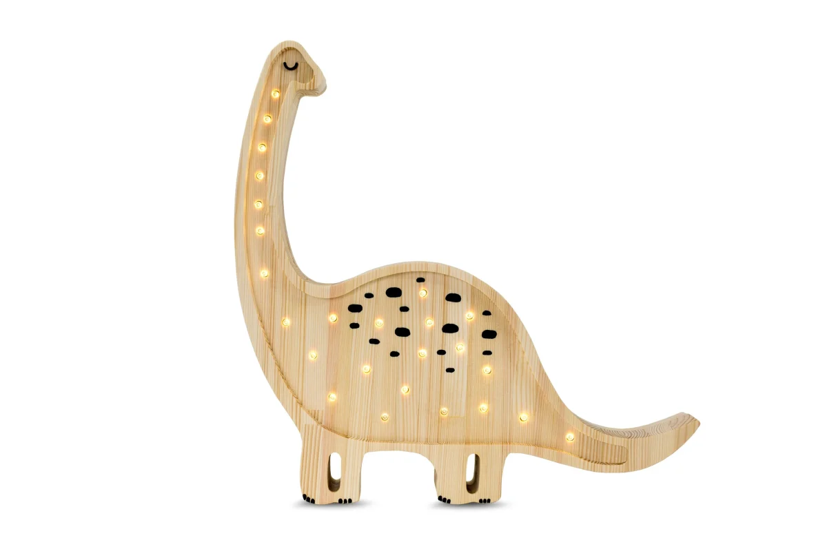 Little Lights Dino Diplodocus — Wooden Night Light — Natural