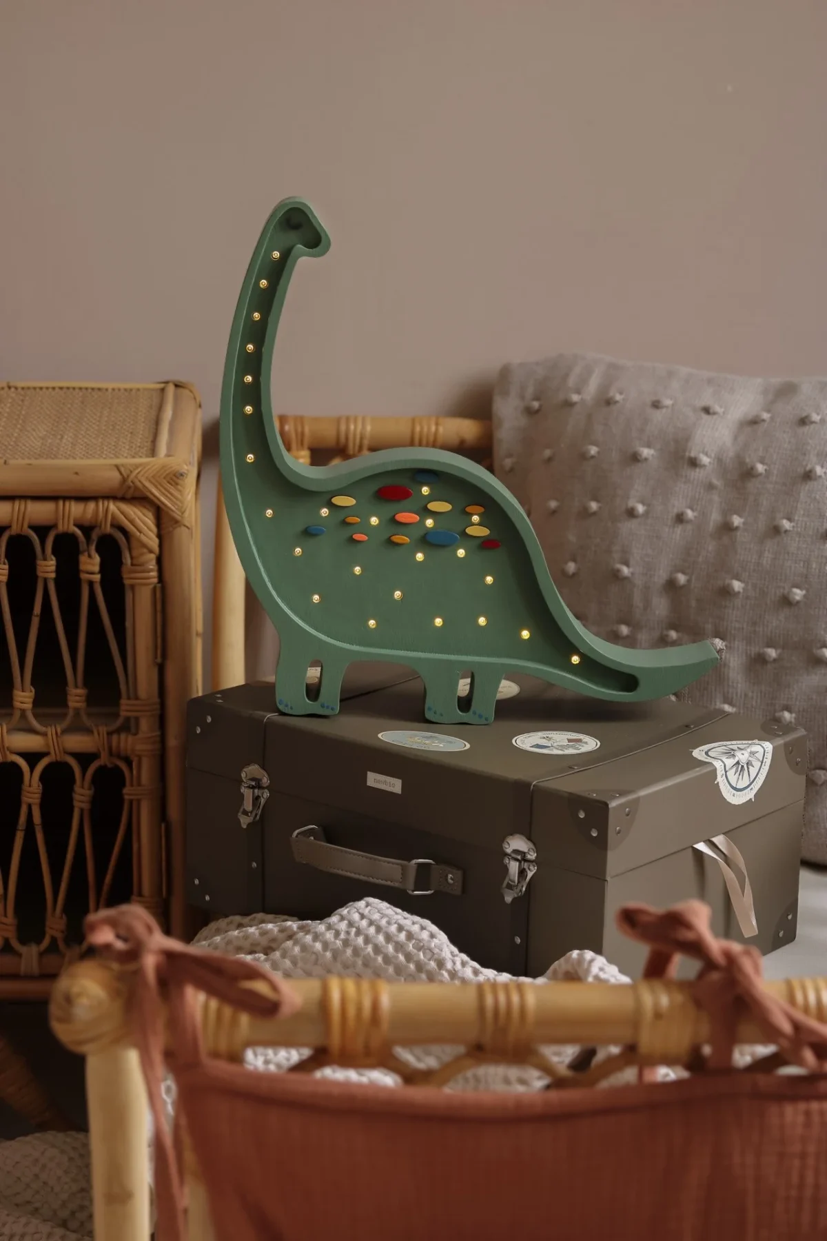 Little Lights Dino Diplodocus — Wooden Night Light, photo 6