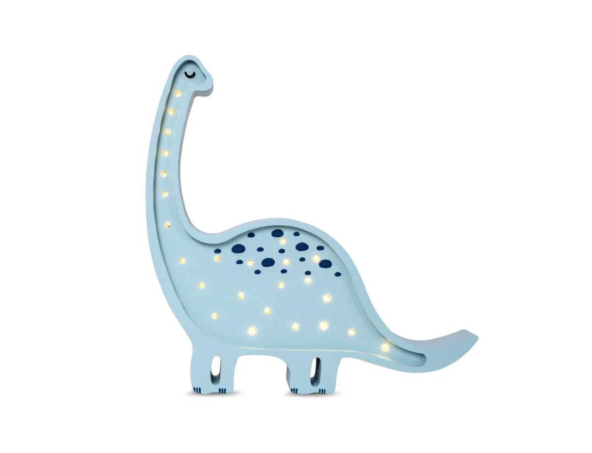 Little Lights Dino Diplodocus — Wooden Night Light — Blue