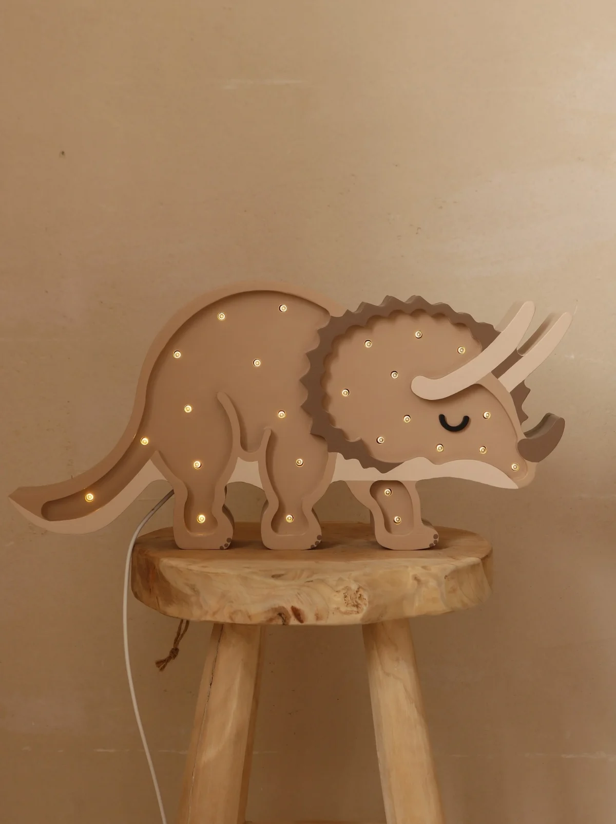Little Lights Dino Triceratops — Wooden Night Light, photo 5