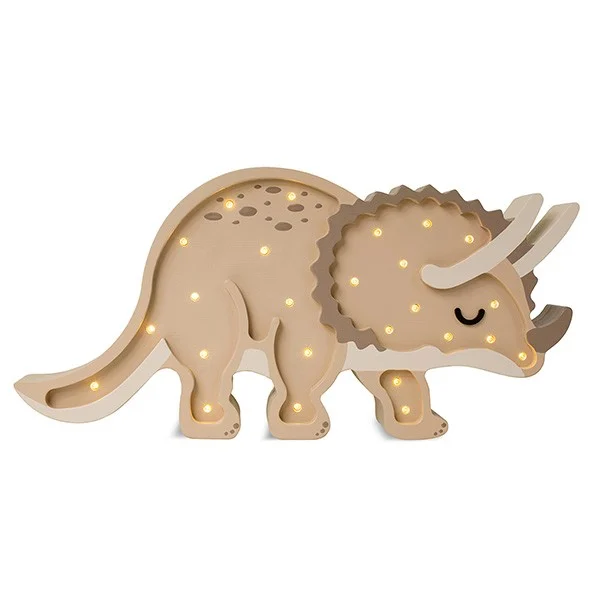 Little Lights Dino Triceratops — Wooden Night Light