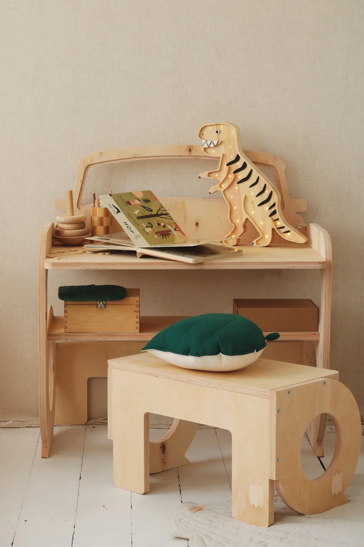 Little Lights Dinosaur T-Rex — Wooden Night Light, photo 2