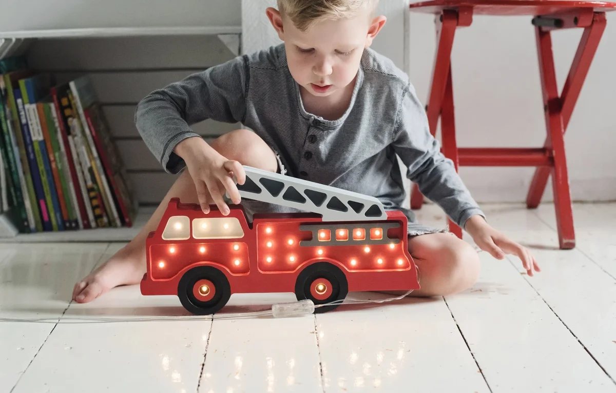 Little Lights Firetruck — Wooden Night Light, photo 2