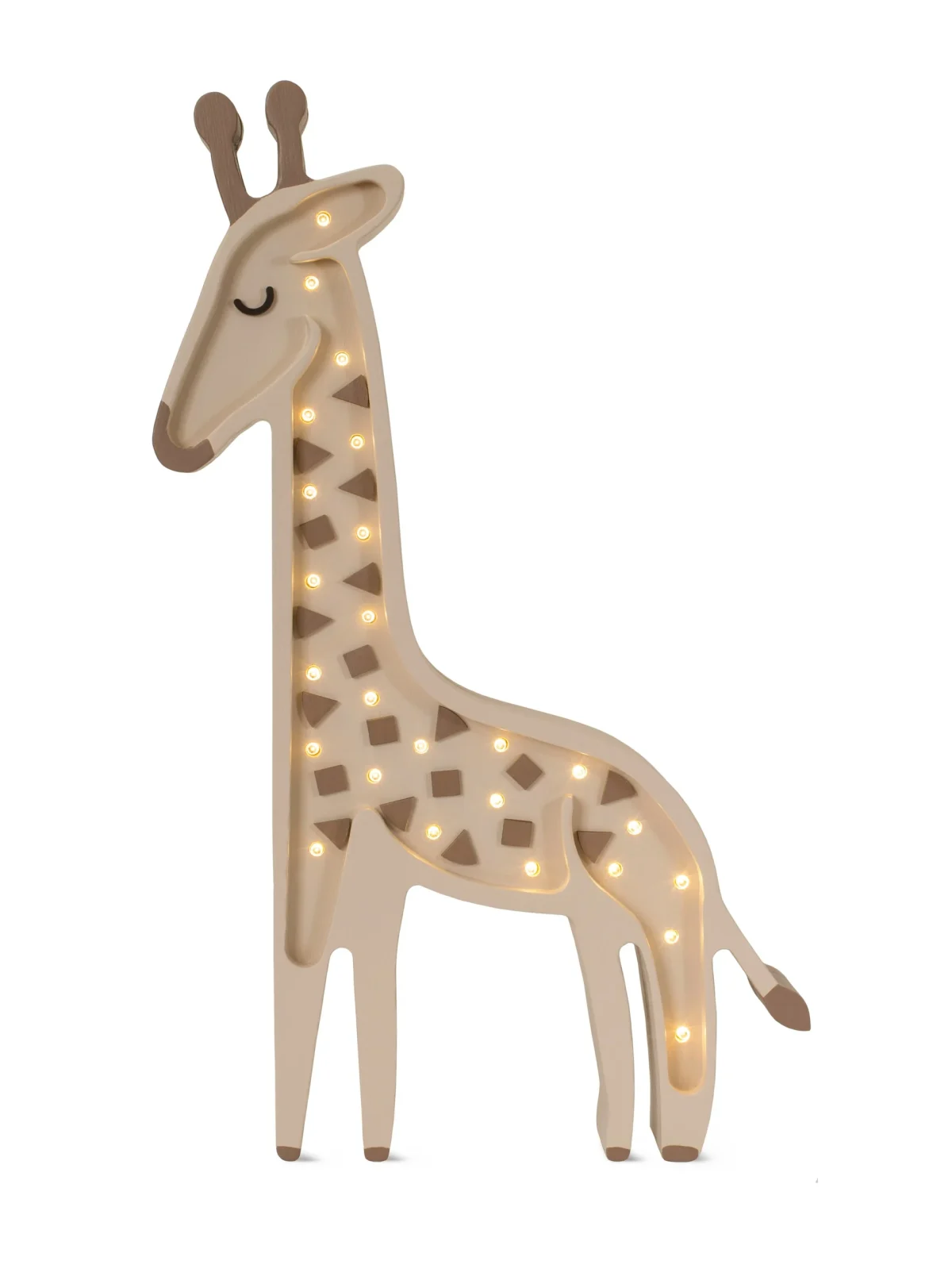 Little Lights Giraffe — puidust öölamp — Beež