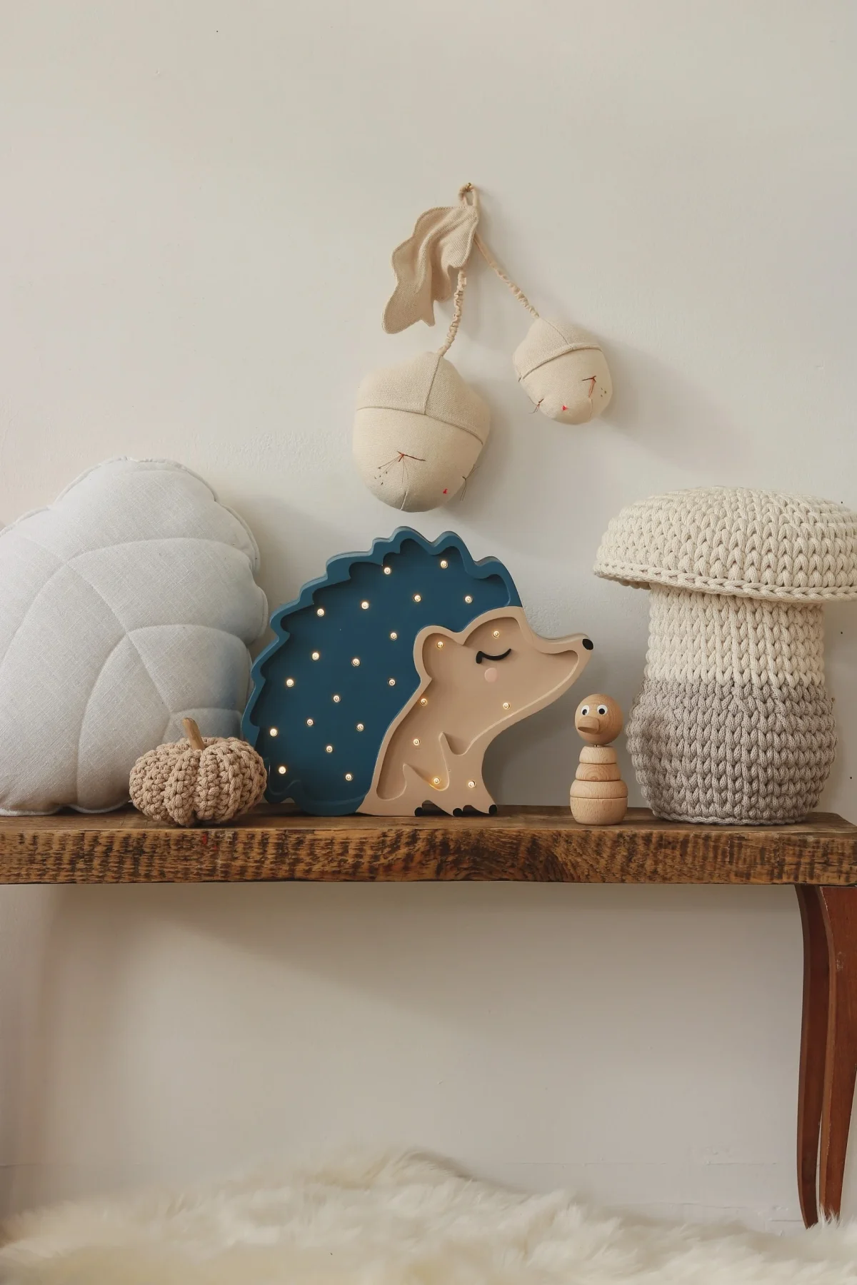 Little Lights Hedgehog — Wooden Night Light, photo 2