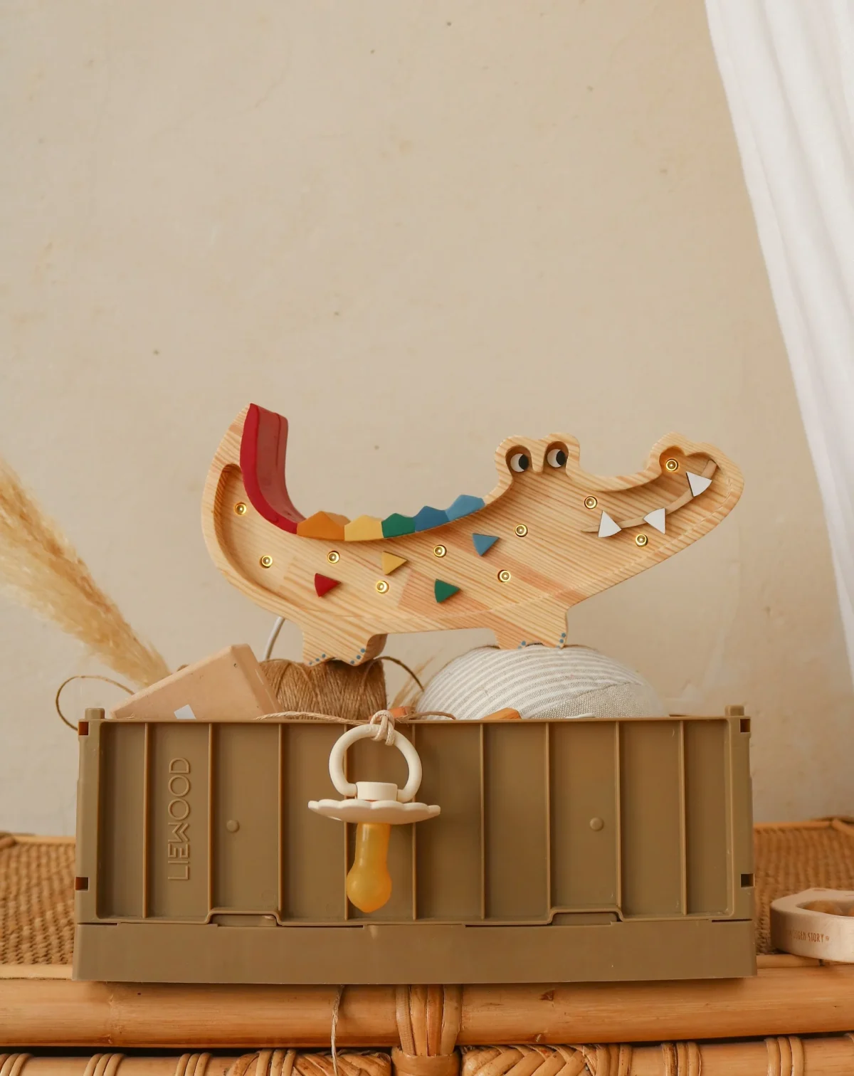 Little Lights Mini Crocodile — Wooden Night Light, photo 5