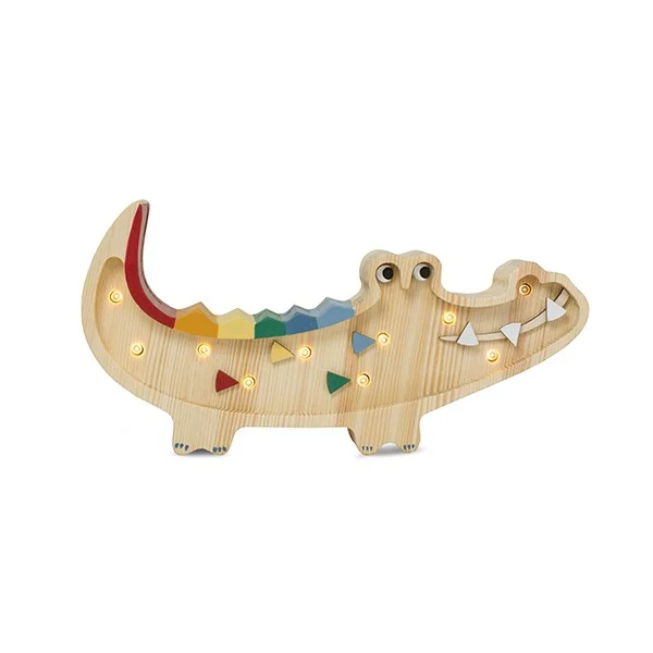 Little Lights Mini Crocodile — Wooden Night Light — Wooden