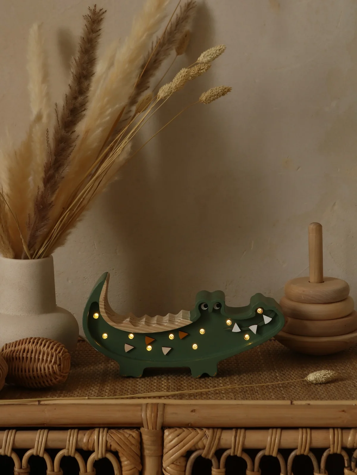 Little Lights Mini Crocodile — Wooden Night Light, photo 6