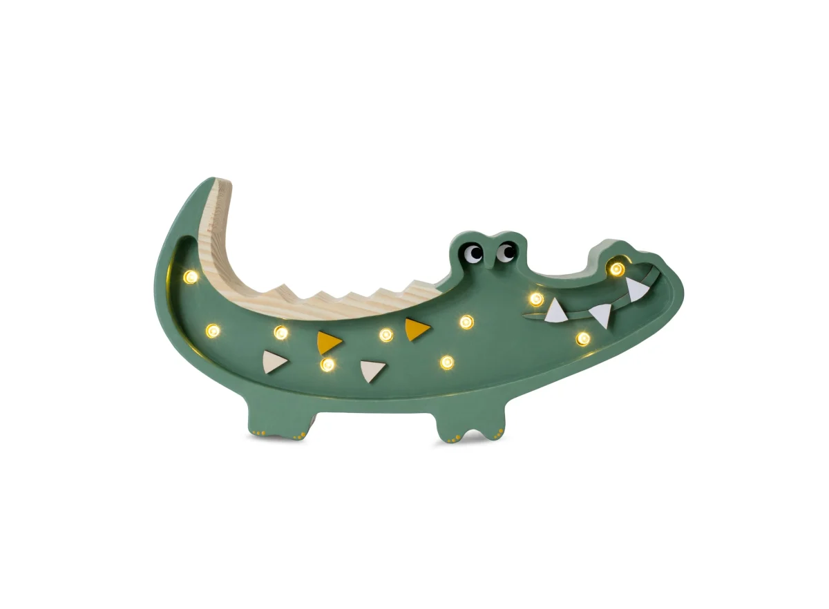 Little Lights Mini Crocodile — Wooden Night Light