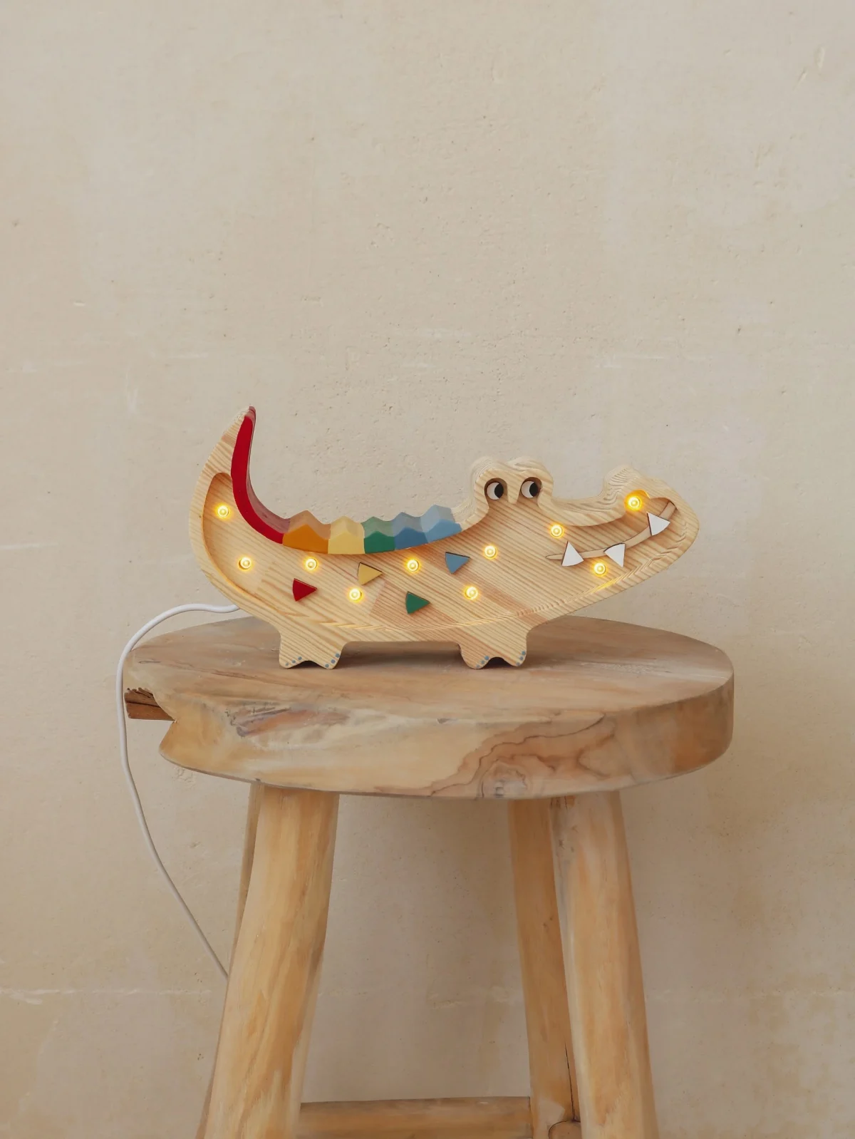 Little Lights Mini Crocodile — Wooden Night Light, photo 7