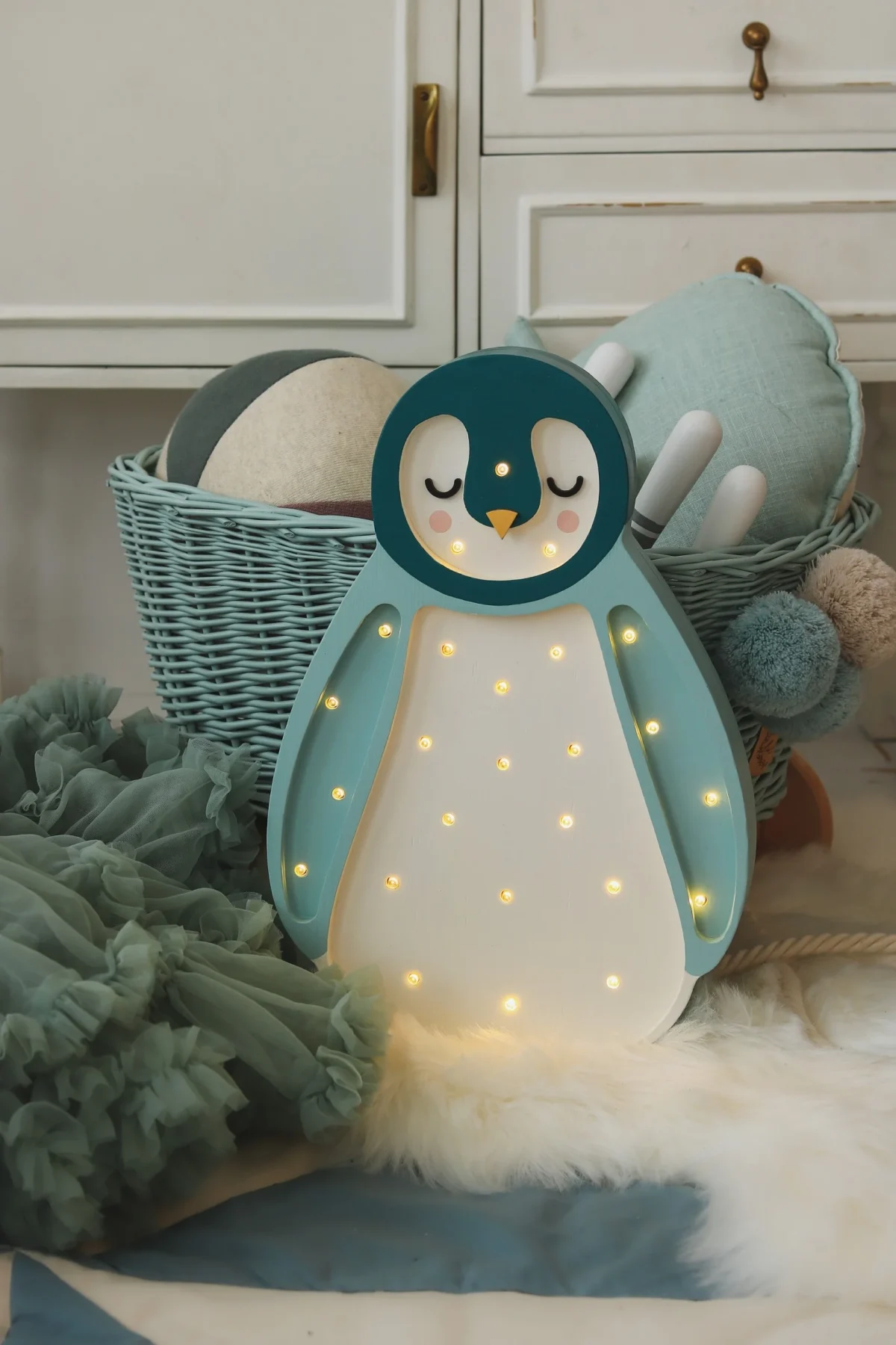 Little Lights Penguin — Wooden Night Light, photo 2