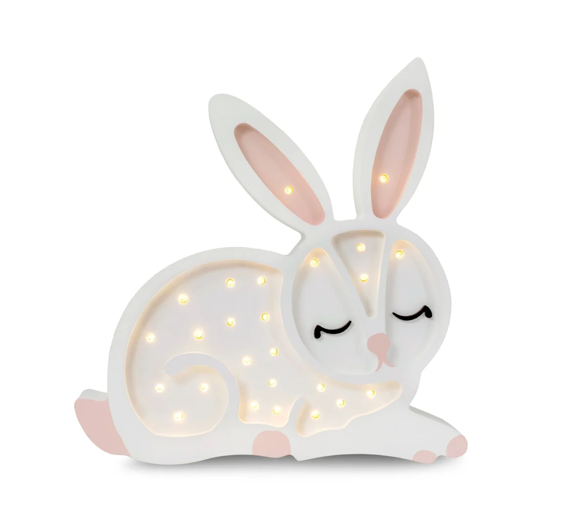 Little Lights Bunny — Wooden Night Light — White