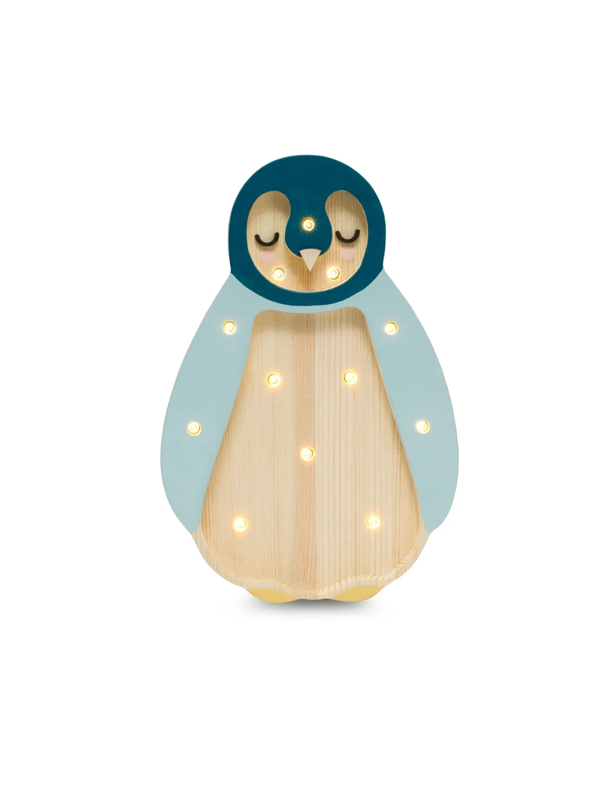 Little Lights Penguin — Wooden Night Light — Green