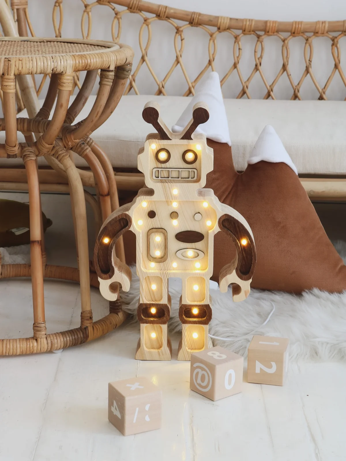 Little Lights Robot — Wooden Night Light, photo 2