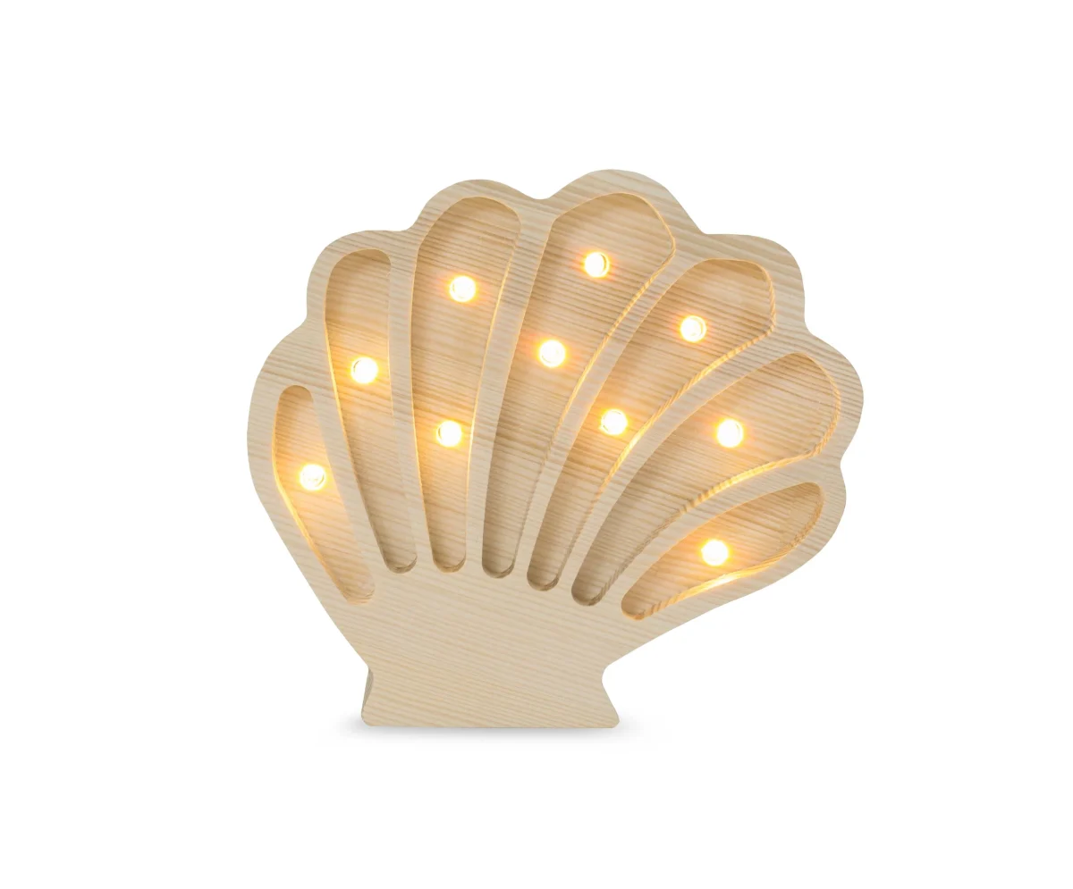 Little Lights Seashell — Wooden Night Light — Wooden