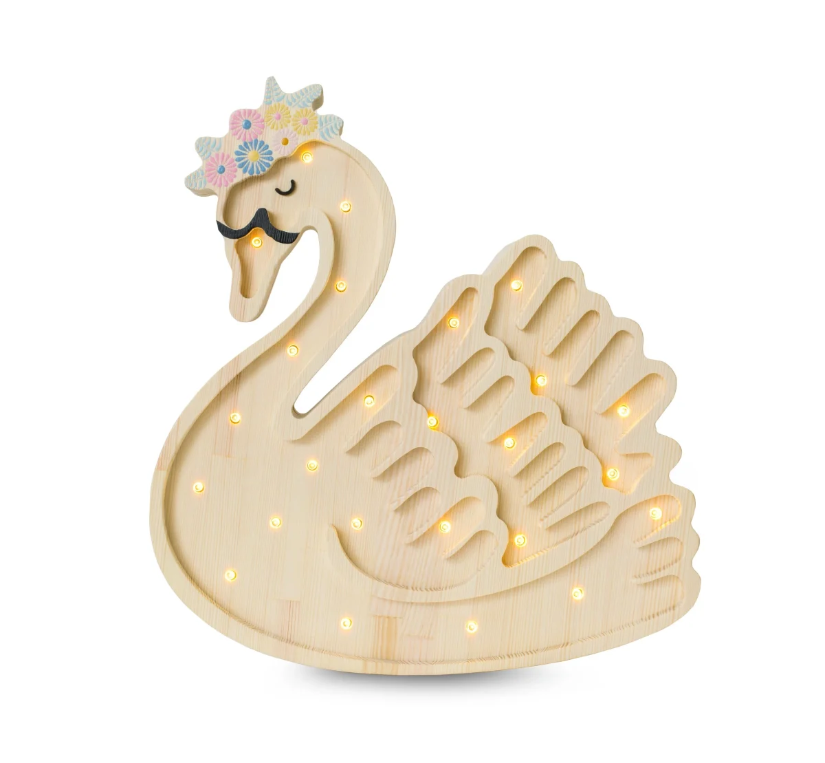 Little Lights Swan — Wooden Night Light