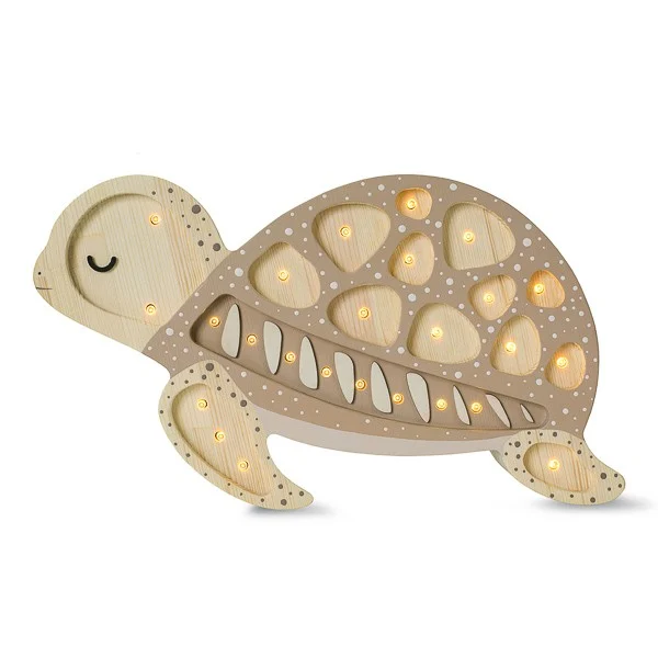 Little Lights Turtle — Wooden Night Light — Sand