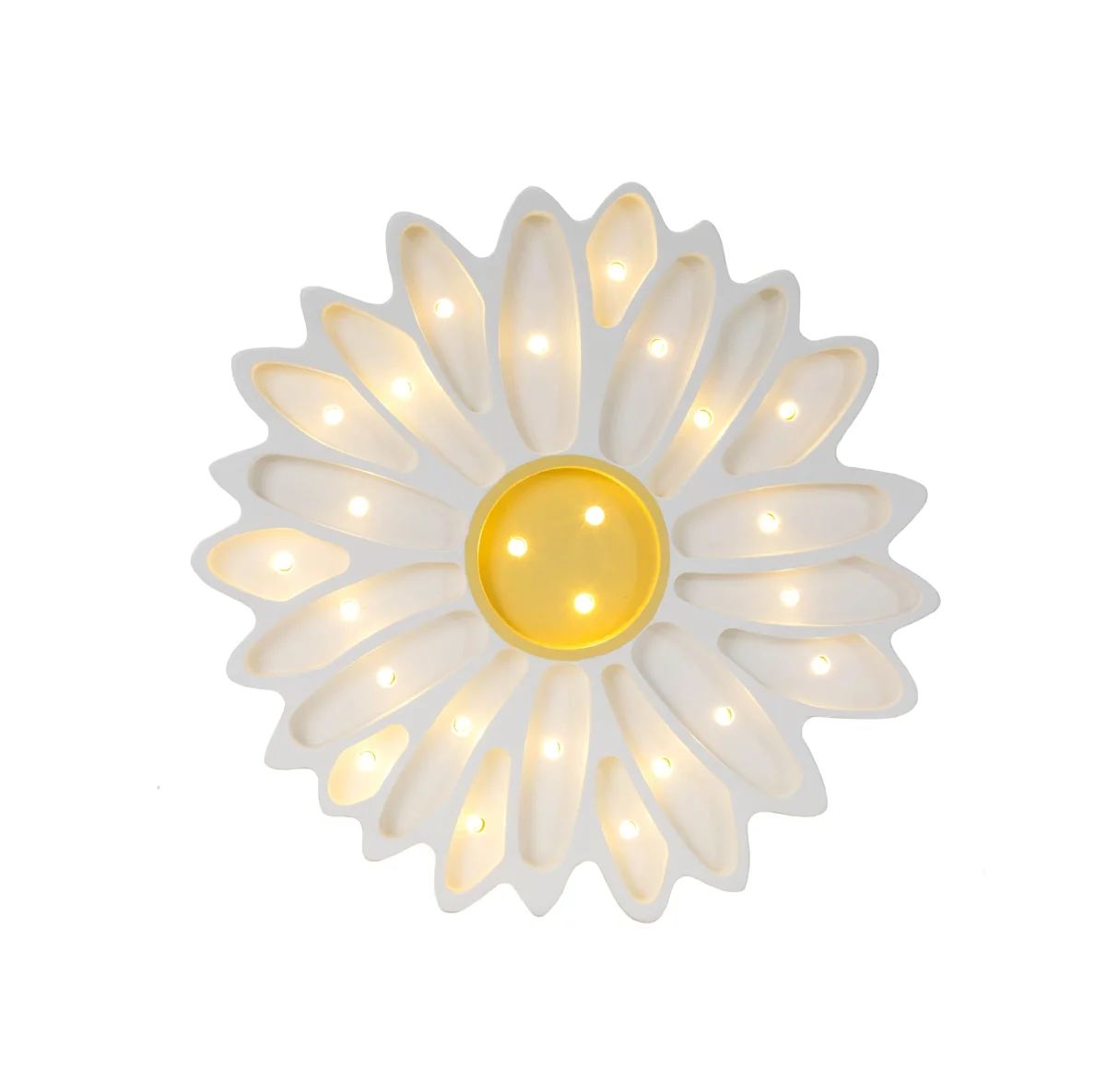 Little Lights Daisy — Wooden Night Light — White