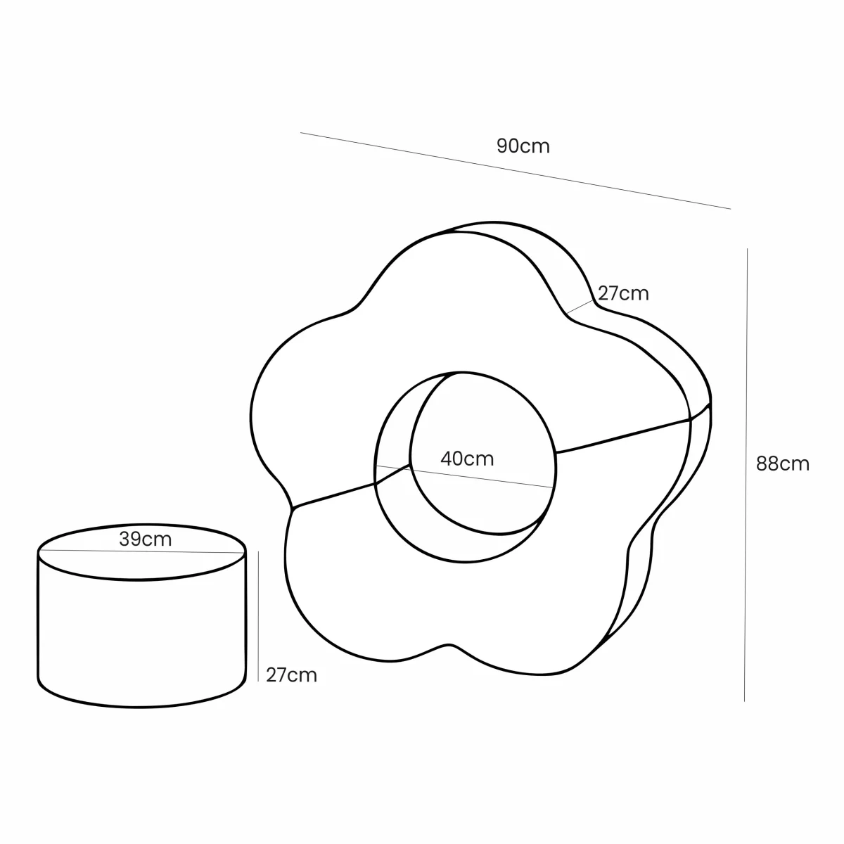 Flower Foam Shape Set, 3 Elements, Bearly, photo 5