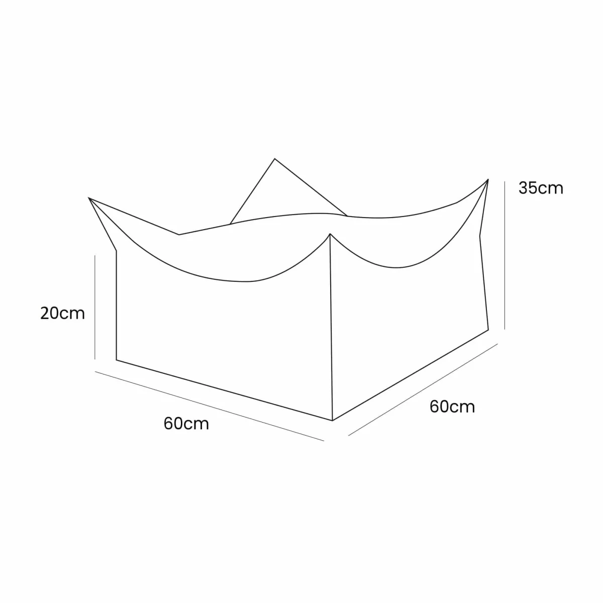 Square Corduroy Pouf for Children, photo 3